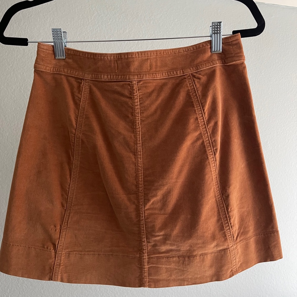 Madewell Button Down A-Line Mini Skirt - Picture 2 of 6